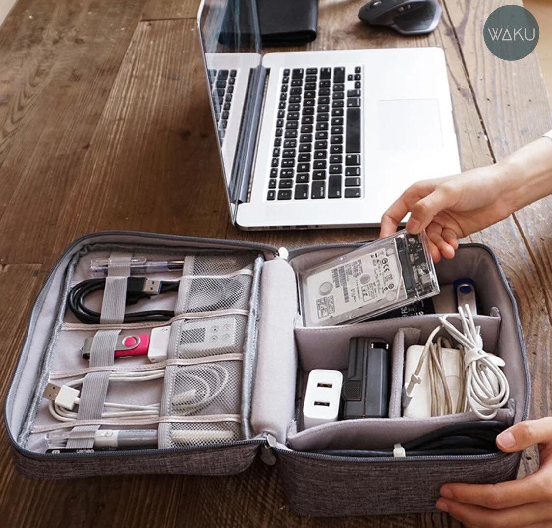 ORGANIZADOR DE CABLES PARA VIAJE